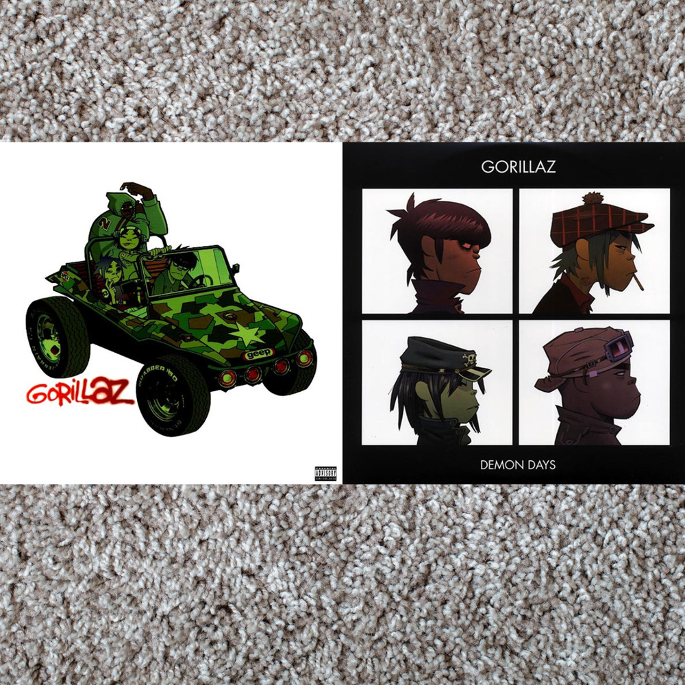 Gorillaz Vinyl Lot of 2 Self-Titled & Demon Days 2LP Albums Record Set New